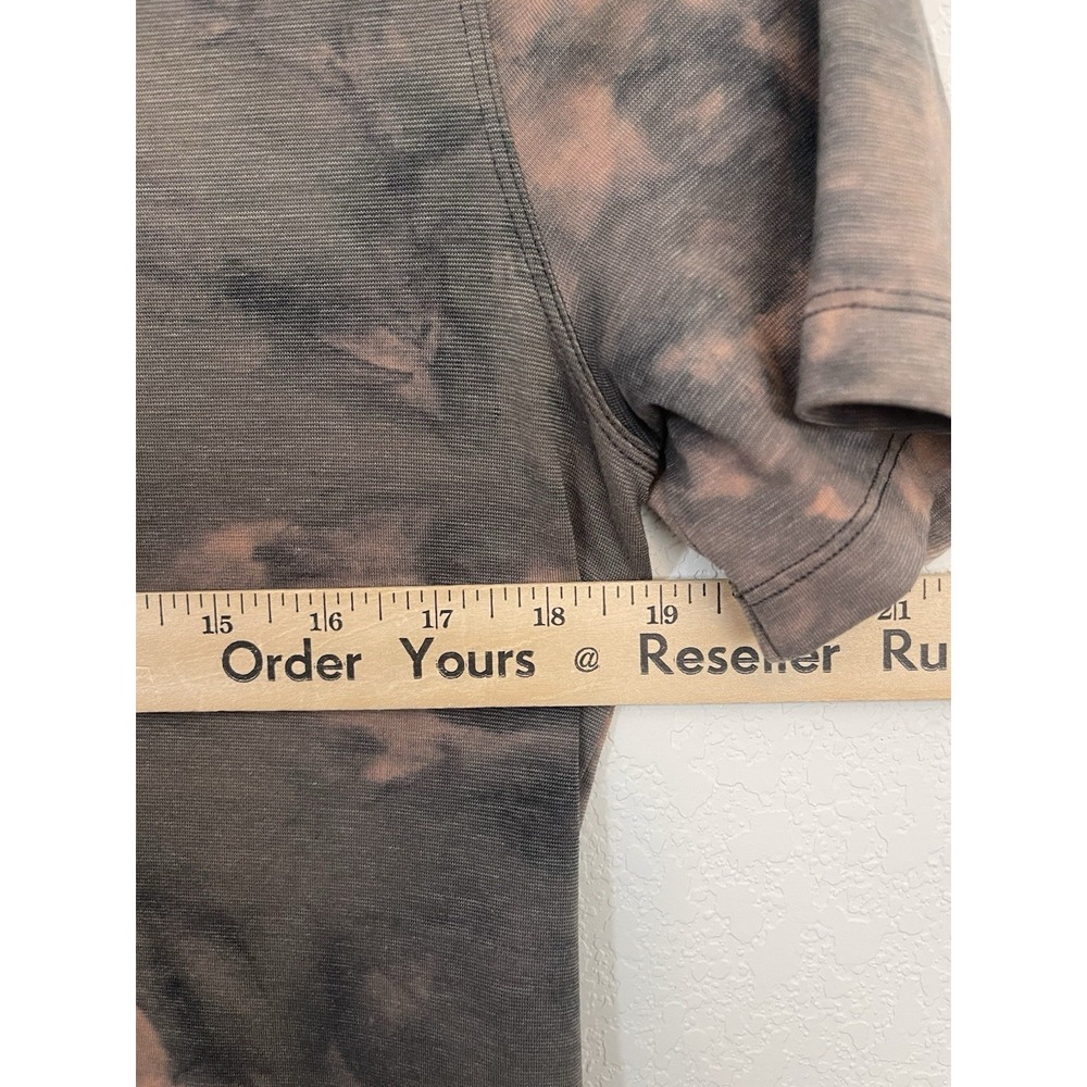 Lululemon Polo Shirt Mens Small Brown Black Tie Dye Evolution Performance Golf - Picture 6 of 9